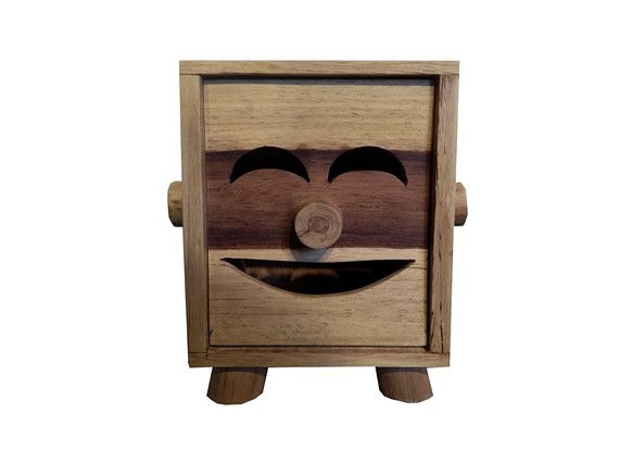 【吉迪市柚木家具】胡桃木 微笑面紙盒 裝飾 擺飾 LT-046 第1張的照片