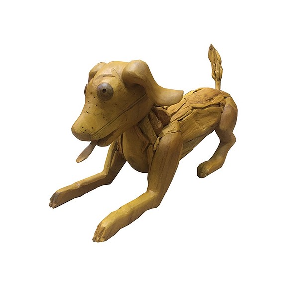 【吉迪市柚木家具】小木頭拼接造型狗 LT-072B-1 裝飾 動物 木藝品 玄關 門廊 擺飾 第1張的照片