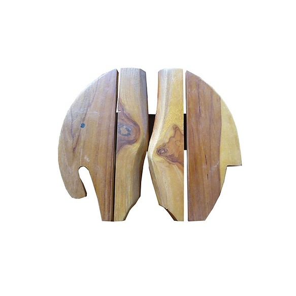 【ジディシティチーク家具】エレファント縁起の良い断熱パッドLT-085B木製断熱パッド、滑り止めポットパッド、ボウルパッド、ティ 1枚目の画像