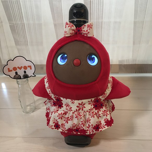 らぼっと　ラボット　ＬＯＶＯＴ　お洋服　髪飾り　赤　レース　フリル　 1枚目の画像