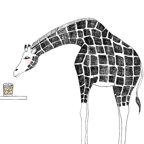 キリン Giraffe アートプリント イラスト Pompette ポンペット 通販 Creema クリーマ ハンドメイド 手作り クラフト作品の販売サイト