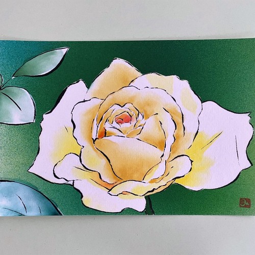 原画 黄色いバラ 薔薇 花の絵 インテリア 絵画 アート 絵画 Haninana 通販 Creema クリーマ ハンドメイド 手作り クラフト作品の販売サイト