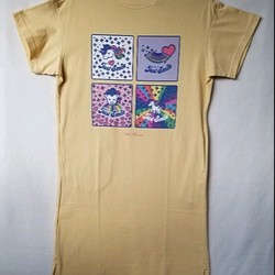 黄 ワンピース (半袖) - Yuni 4デザイン「4D」 1枚目の画像