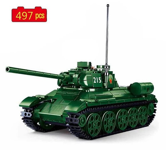 Lego互換 T 34 85中戦車 ソビエト 置物 Cred 通販 Creema クリーマ ハンドメイド 手作り クラフト作品の販売サイト