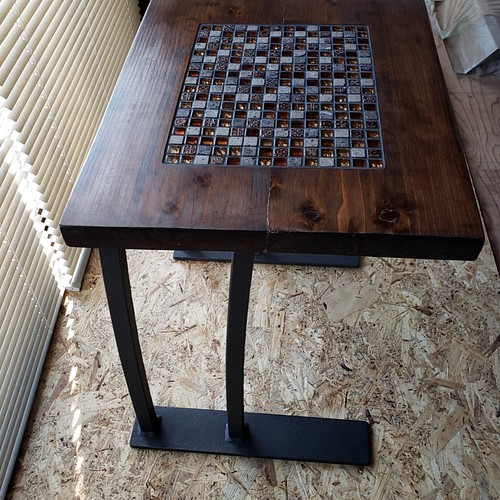 wood/タイルのアイアンサイドテーブル テーブル・机 fab168 通販 