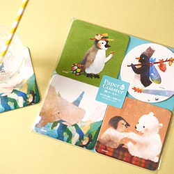 Penguinペーパーコースター【4枚セット】 1枚目の画像