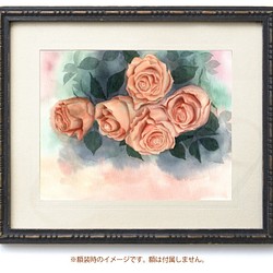 水彩画 原画 絵画 インテリア 薔薇 花 春 母の日 www.krzysztofbialy.com