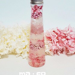 お花のハーバリウム　ピンクブーケ　スリムミニ 1枚目の画像