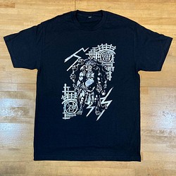 オリジナル和柄Tシャツ『雷神』（ブラック）Sサイズ 1枚目の画像