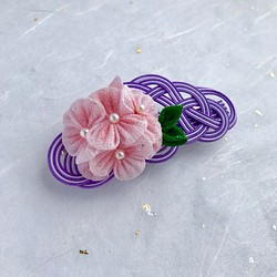 水引　紫陽花の雫　かんざし 1枚目の画像