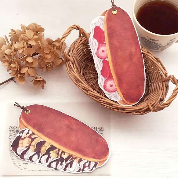 美味的koppe麵包卡套☆草莓奶油和巧克力香蕉奶油 第1張的照片