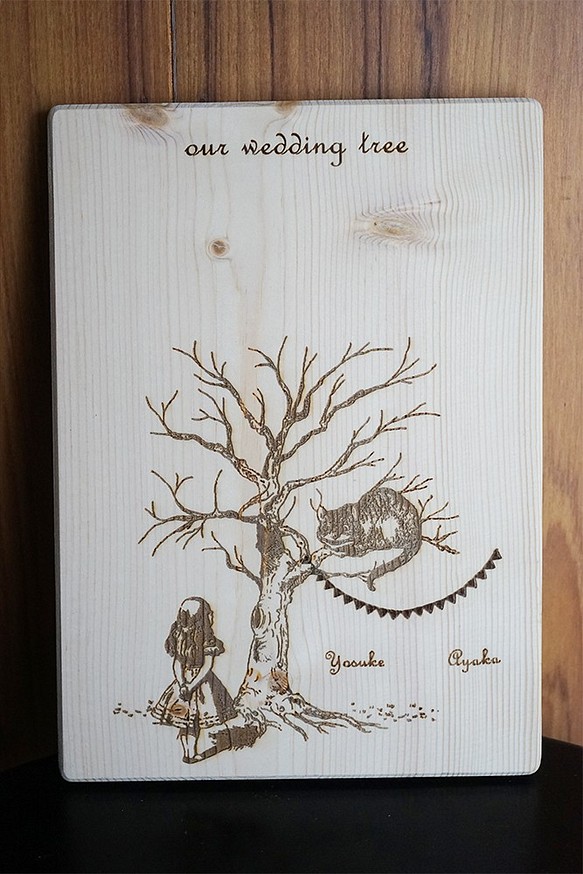 品種/迎賓樹A4尺寸/木製相當於60-80人☆支持小型婚禮♪ 第1張的照片