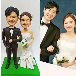 オーダーメイド】3D肖像画置物似顔絵/結婚祝い・記念日プレゼントに