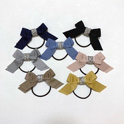 キラキラたらりん 大人かわいいリボンヘアゴム Pave Ribbon Basic