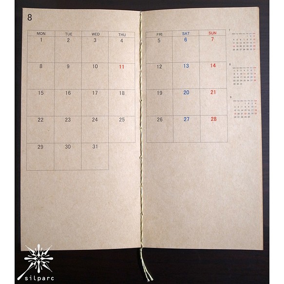 16年 月間スケジュール帳 月曜始まり カレンダー Silparc 通販 Creema クリーマ ハンドメイド 手作り クラフト作品の販売サイト