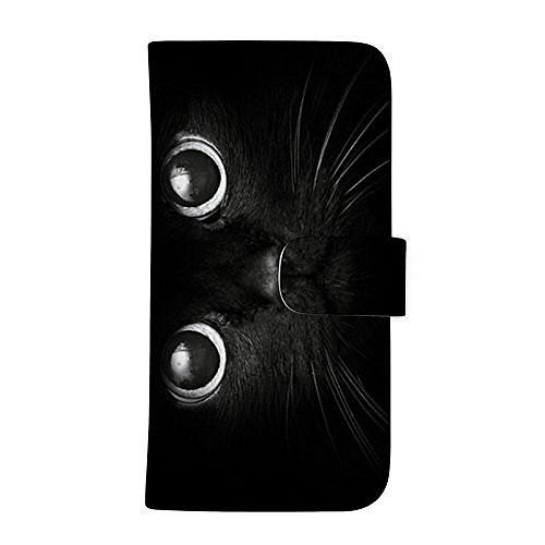 黒猫 スマホケース 手帳型 手帳ケース iPhoneの全機種対応 1枚目の画像