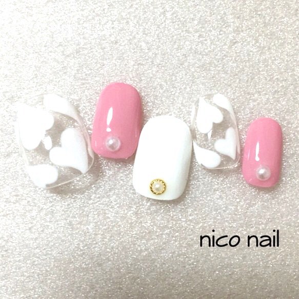 Ｎew】バレンタインネイル④ ネイルチップ（つけ爪） nico nail 通販