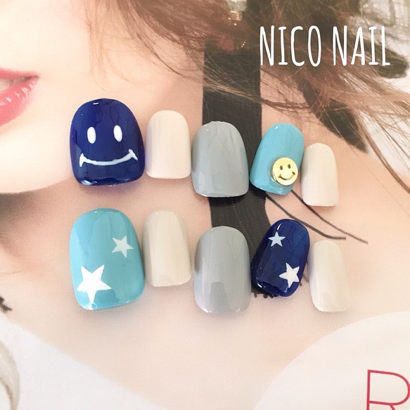 ニコちゃんネイル ネイルチップ ネイルシール Nico Nail 通販 Creema クリーマ ハンドメイド 手作り クラフト作品の販売サイト