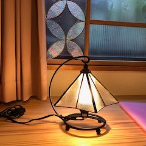 昭和のレトロガラス『夜空』ランプ スタンドライト・テーブル