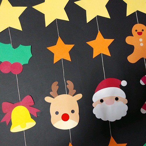 壁面 飾り ガーランド クリスマス 保育 幼稚園 その他アート haru 通販 