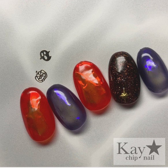 ジェルネイルチップ10本 ネイルチップ ネイルシール ｋａｙ Nail 通販 Creema クリーマ ハンドメイド 手作り クラフト作品の販売サイト