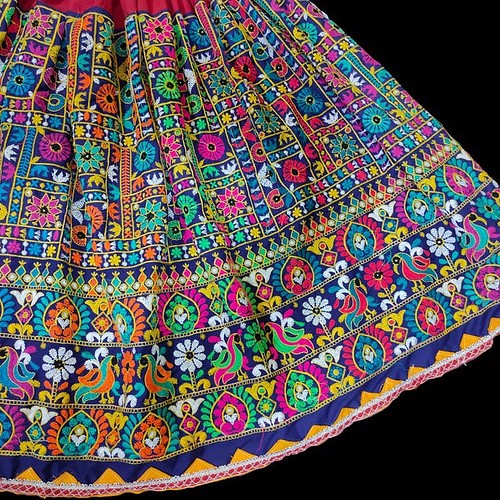 インド刺繍 ロングスカート 刺繍布 民族衣装 ベリーダンス アジアン 