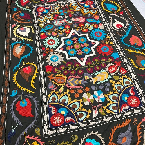 公式サイトの通販 ヴィンテージ　スザニ　手刺繍　タペストリー、グアテマラ刺繍、　メキシコ刺繍 雑貨