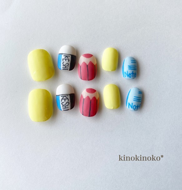 文房具nail ネイルチップ（つけ爪） kinokinoko* 通販｜Creema(クリーマ)