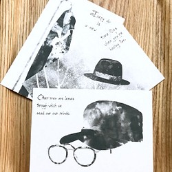 紳士 モノクロ ポストカード 3枚セット 1枚目の画像