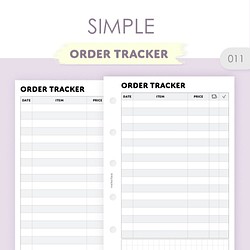 《011-M5～A5》ONLINE ORDER TRACKER システム手帳リフィル