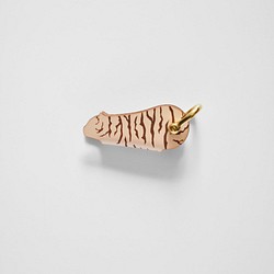 2022年限定 トラ柄 CHOTTO TORA キーケース 本革 レザー 真鍮 虎 寅年 [猫所] 1枚目の画像