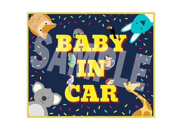 BABY IN CAR サインマグネット 1枚目の画像