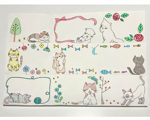 手書きメッセージカード 猫ネコ カード レター ポメラニアンのコロ助 通販 Creema クリーマ ハンドメイド 手作り クラフト作品の販売サイト