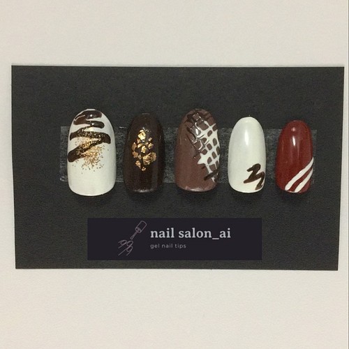 チョコ バレンタイン スイーツ ジェルネイルチップ ネイルチップ ネイルシール Nail Salon Ai 通販 Creema クリーマ ハンドメイド 手作り クラフト作品の販売サイト