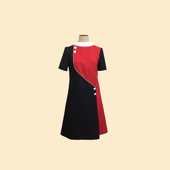 「plein soleil」retro one-piece dress jeanne 1枚目の画像