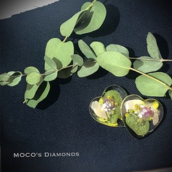 【Moco's Diamonds#1】ハートフラワーピアス 大人カワイイ 1枚目の画像