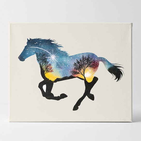 馬のシルエットアート 1枚目の画像