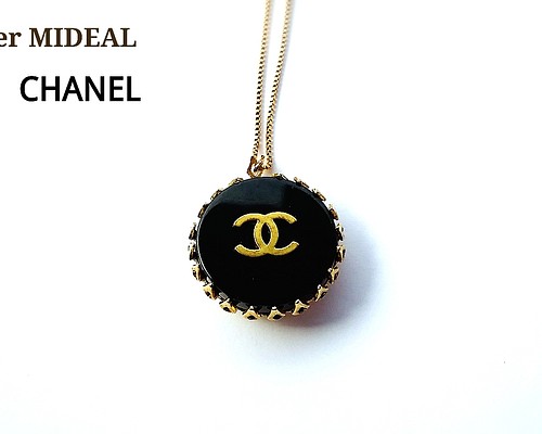 シャネル【CHANEL】black cocoマークネックレス(ゴールド