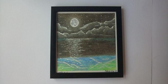 「月光」オイルパステル原画 1枚目の画像