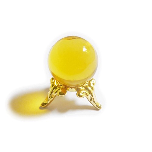 シトリン・黄水晶の丸玉（直径20mm）バリ島の僧侶による祈祷＆浄化済みの天然石丸玉・お金をたくさん呼び込むストーン♪