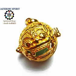 ★ 包郵【GOLD K24RGP】可以取出巴厘島神“男爵”的內容物的純金鍍膜吊墜（砂金石） 第1張的照片