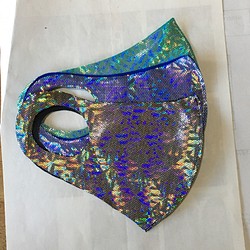 キラキラストレッチ布マスク 1枚目の画像