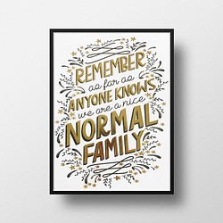 Normal Family ゴールドフォイル ポスター（額縁付き） 1枚目の画像