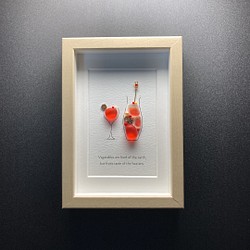 シーグラスアート「サングリア･オレンジ」 1枚目の画像
