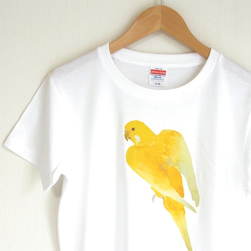 水彩 セキセイインコ ルチノー Tシャツ オーバーサイズ あります 鳥 インコ Tシャツ カットソー P Jet 通販 Creema クリーマ ハンドメイド 手作り クラフト作品の販売サイト