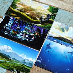 イラストカード4種セット『幻想風景イラスト』 1枚目の画像