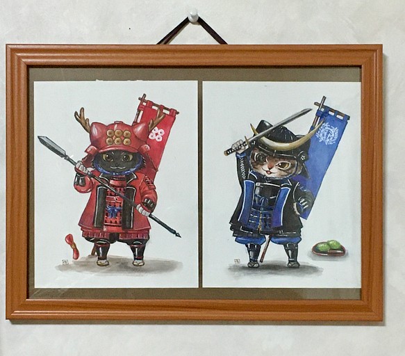 手描きイラスト猫戦国武将 1567年生まれセット イラスト 渡辺カヨ 通販 Creema クリーマ ハンドメイド 手作り クラフト作品の販売サイト