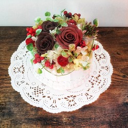 フラワーケーキ〜ベリーとチョコのケーキアレンジメント〜 1枚目の画像