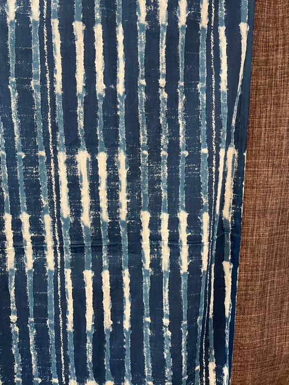 インドジャイプール産のインド綿(綿100%)/ブルー　 1枚目の画像