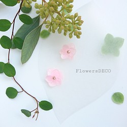 繡球花簡單顏色櫻花樹[14kgf耳環] 第1張的照片